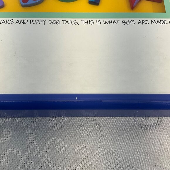 Bright Star Designs Michelle Samara Boy Wall Art Bright Blue metal Frame - Picture 6 of 10